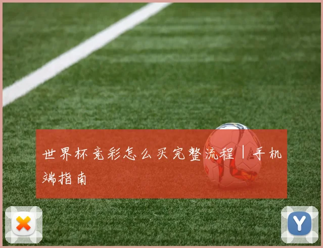 世界杯竞彩怎么买完整流程｜手机端指南